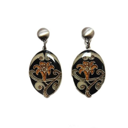 Серьги Clara Bijoux лилия A77356 BR/BW