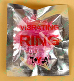 Розовое эрекционное кольцо с вибратором