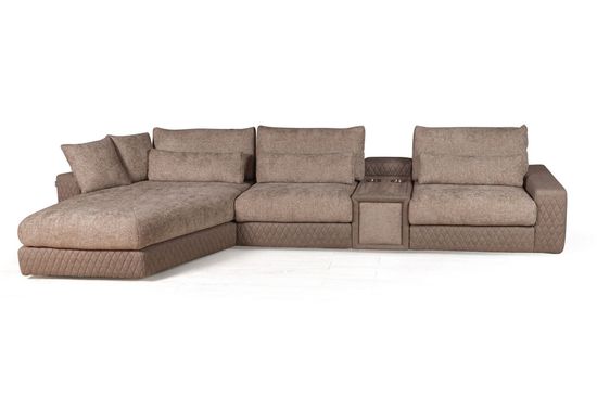 Aldo угловой модульный диван с терминальным шезлонгом, баром и столиком