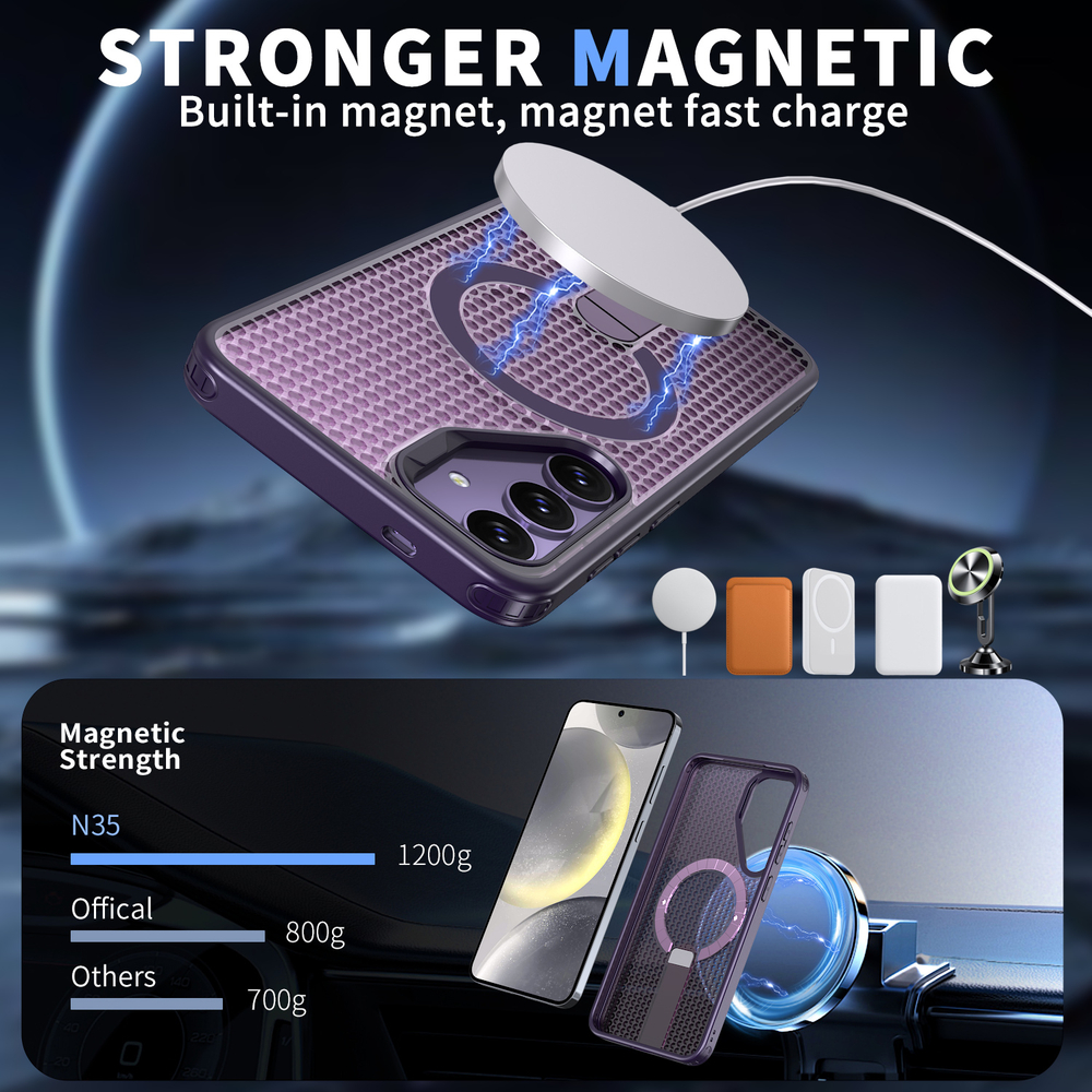 Прозрачный чехол Mesh Pro Magnetic Case для Samsung Galaxy S25+