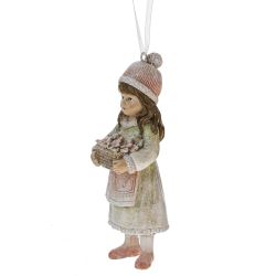 GAEM Фигурка декоративная подвесная "Девочка", L5,5 W4 H12 см, 3в.