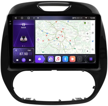 Магнитола для Renault Kaptur 2016+ (кондиционер) - Carmedia EW-9627-M QLed+2K, Android 12, ТОП процессор, CarPlay, SIM-слот
