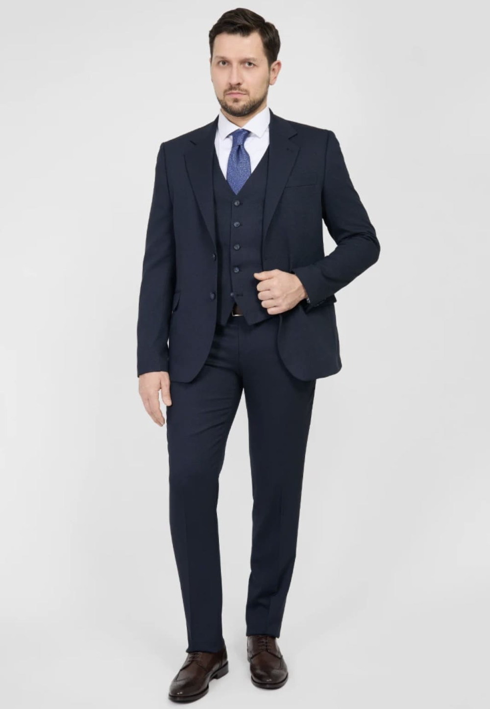Мужской классический костюм (синий) В94