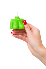 Зеленая сувенирная свеча «Женский силуэт»