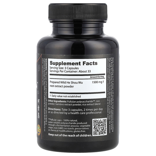 Dragon Herbs, He Shou Wu ™, 500 мг, 100 капсул