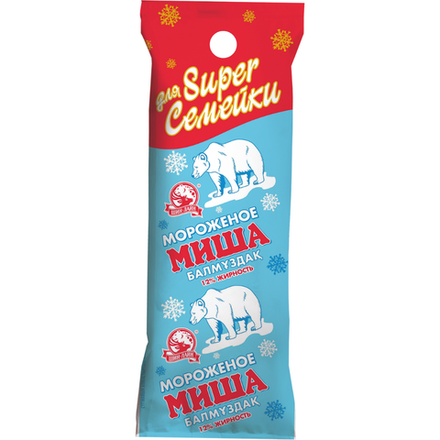 Мороженое Шин-Лайн Super семейка Миша пломбир 800 гр