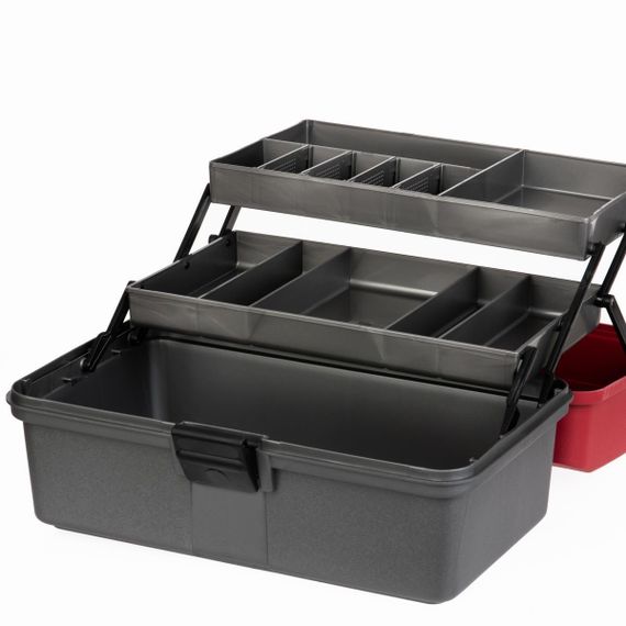 Ящик рыболова Helios двухполочный красный