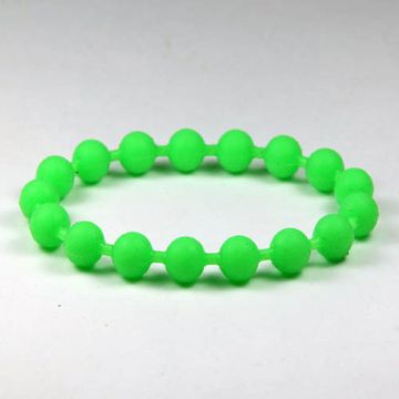 Браслет силикон с шарами зеленый (205)