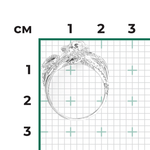 Кольцо «Осьминог» из белого золота с натуральными топазами white и кварцем дымчатым