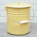 Ведро 12л цилиндрическое с крышкой без рисунка