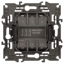 Выключатель ЭРА Elegance 14-1107-01М тройной, 10АХ-250В, белый матовый