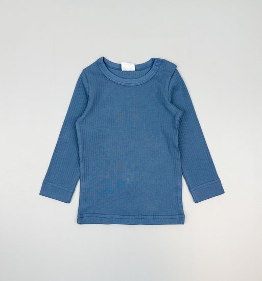 Лонгслив хлопковый, Синий