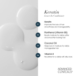 Advanced Clinicals, Keratin Smooth & Shine, несмываемый кондиционер для гладкости и блеска волос, 237 мл (8 жидк. унций)