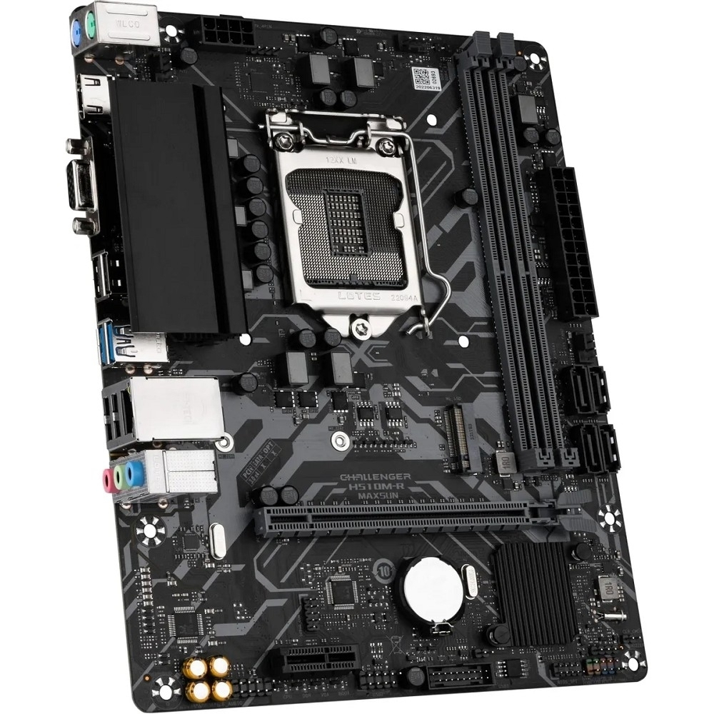 Материнская плата MAXSUN MS-Challenger H510M-R (Socket 1200, mATX, H510, 2*DDR4, VGA / HDMI, 3*SATA3, 1*M.2, 1*PCIEx16 / 1*PCIEx1, 6*USB 2.0,2*USB 3.2 Gen1, LAN 1*1G, RTL)