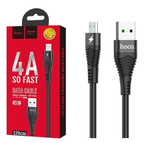 Кабель USB - Micro HOCO U53 4A (черный) 1m