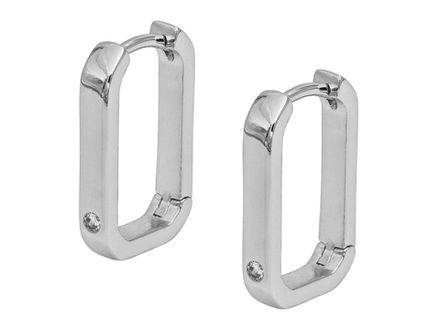 Швензы-Кольца прямоугольные 13х20мм, цвет серебро