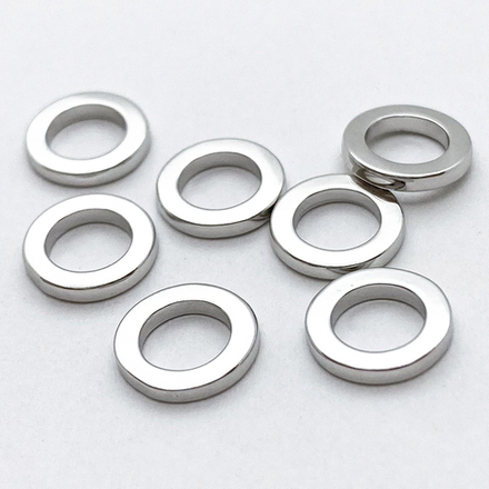 Коннектор Круг, родиевое покрытие, размер 9 мм, толщина 1,5 мм, цена за 1 шт