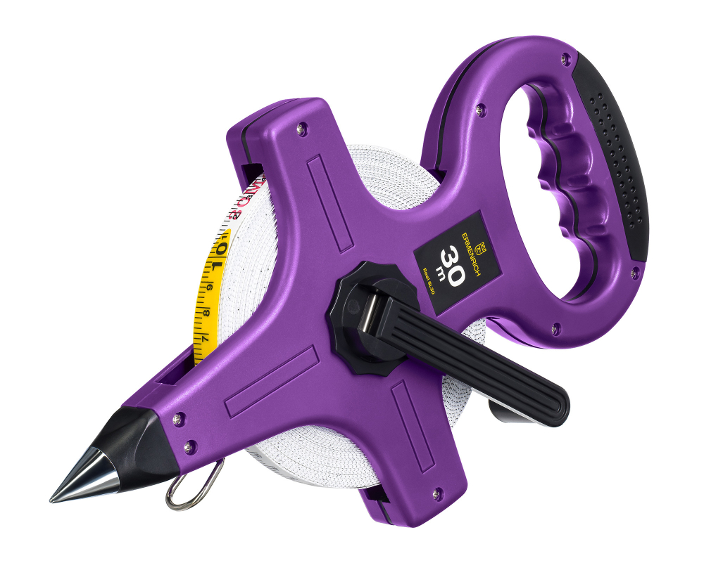 Рулетка геодезическая Ermenrich Reel SL30, фиолетовый