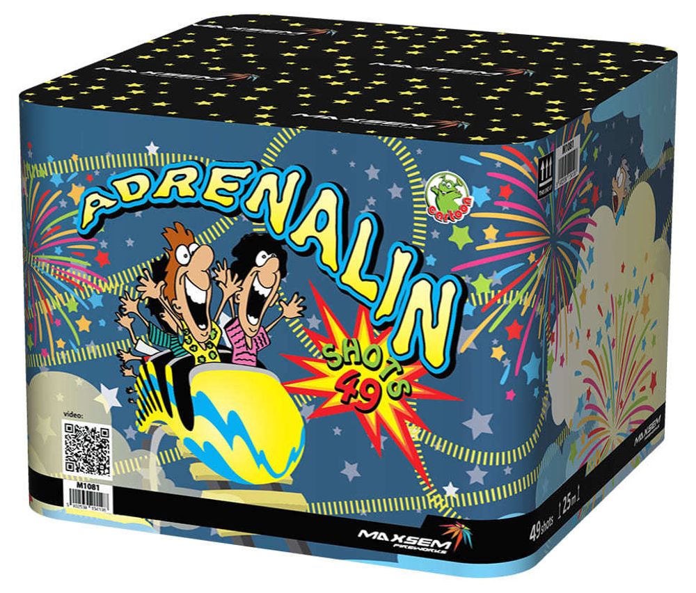 Батарея салютов "ADRENALIN"  49 залпов * 1"  1/4