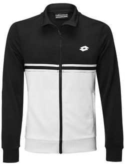 Мужская теннисная кофта Lotto Squadra II Sweat FZ PL - bright white/all black