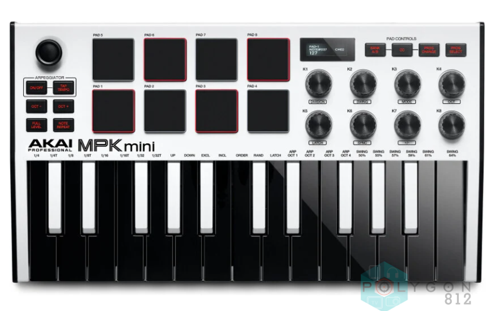 MIDI-клавиатура AKAI MPK Mini MKIII Белая