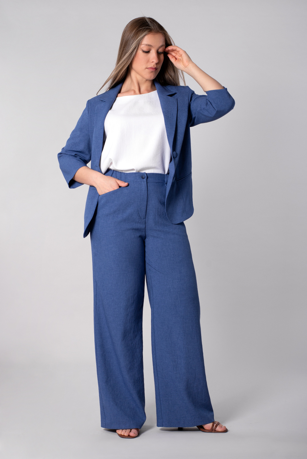 Брюки женские 3393ВЕ, синий #259Син023393ВЕ