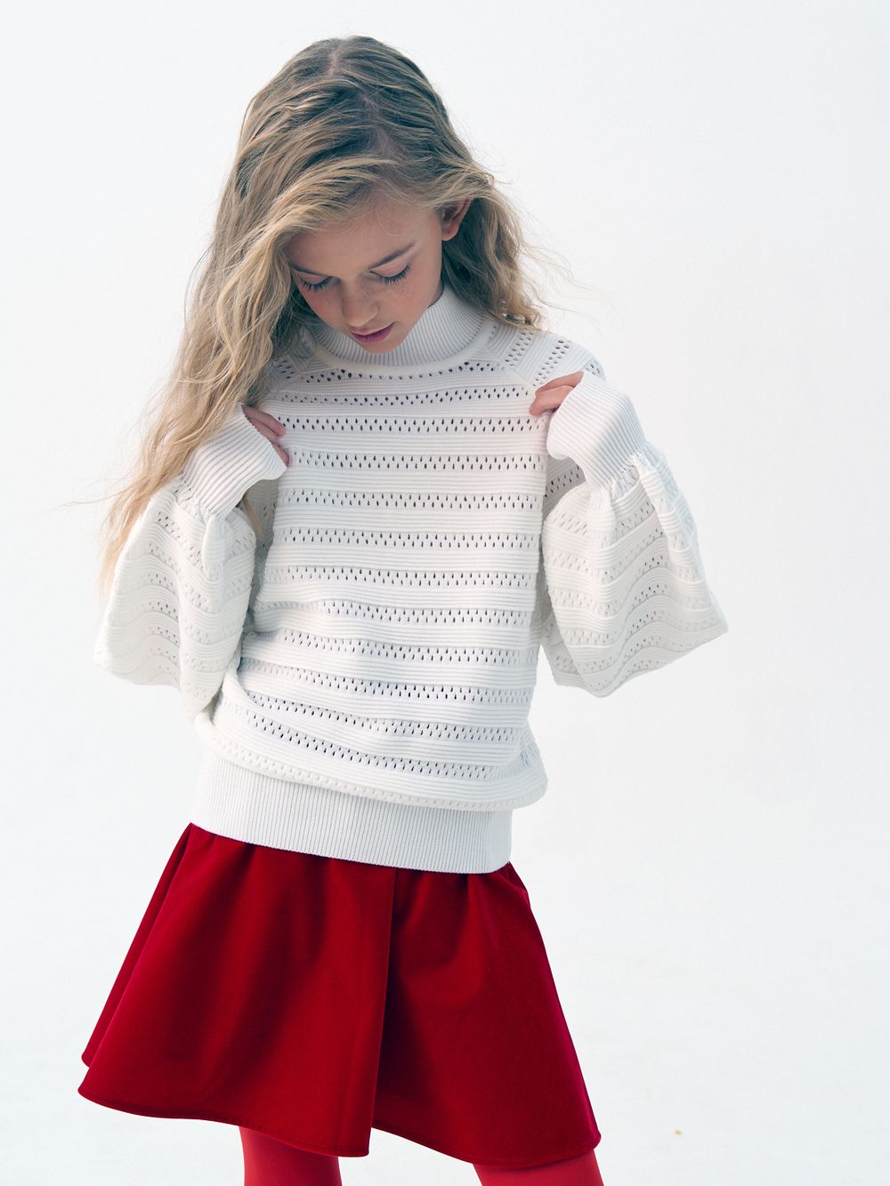 Джемпер для девочки AT1215 белый