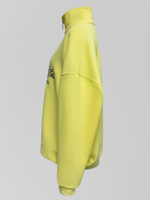 Свитшот Yixuan 5865 удлиненный с надписью и высоким горлом на молнии