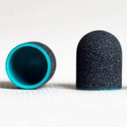 Medcaps Колпачки для аппаратного педикюра черные, 10 мм, 150гр