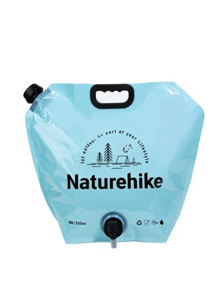 Канистра мягкая Naturehike, с клапаном для воды, 10л, голубой (CNK2450CF027)