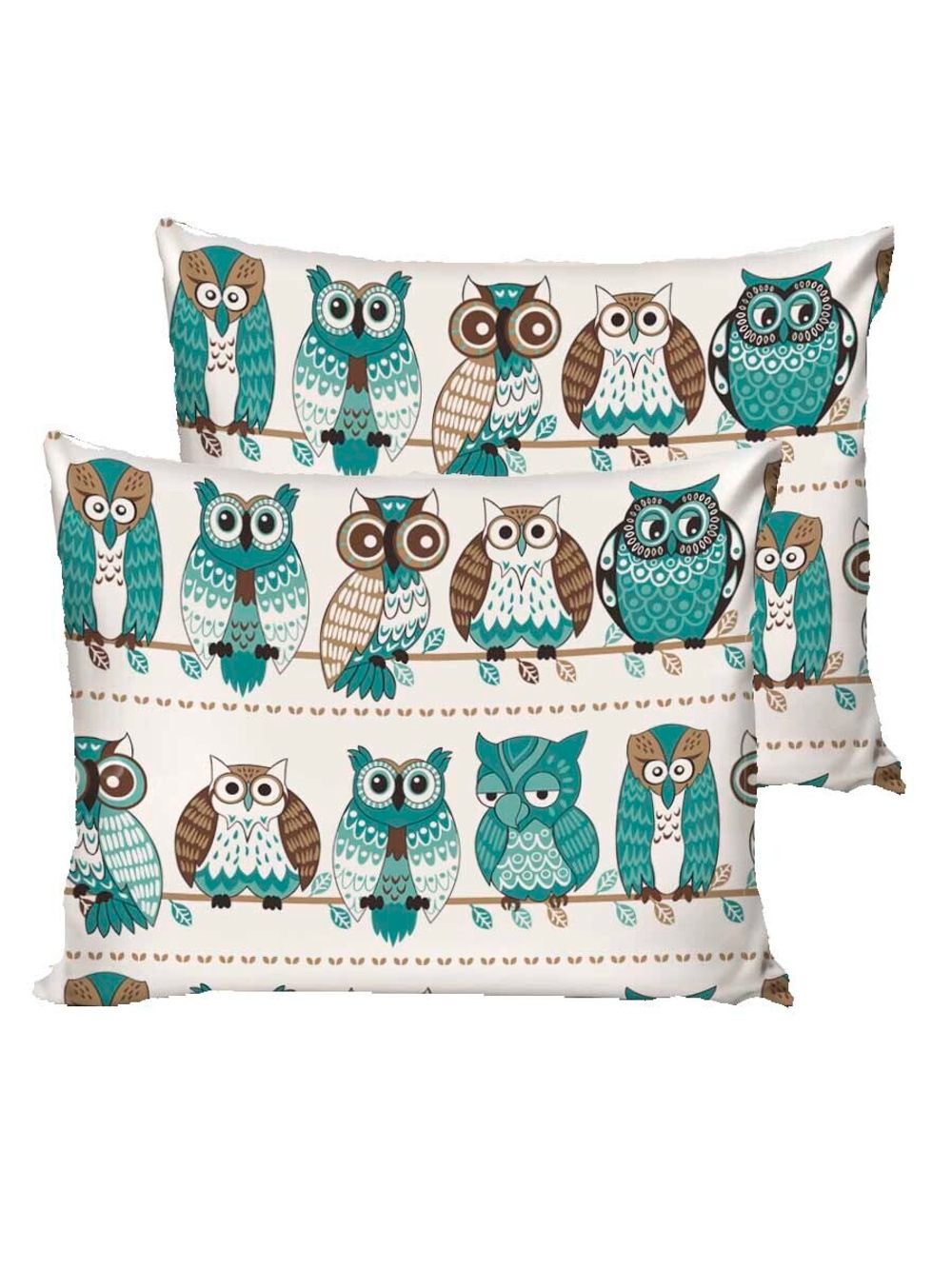 Постельное белье Полисатин Simple House "Owl" евро Наволочка 50х70 см 2 шт Простынь на резинке 180x200 см Пододеяльник 200x215 см