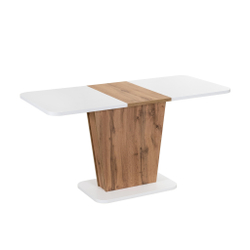 Стол обеденный GENT ЛДСП, 110-145x68,6x75,5 см, Дуб вотан/Белый