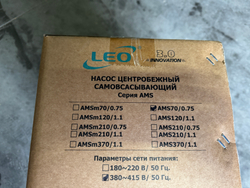 Центробежный одноступенчатый насос LEO AMS70/0.75 (380В)