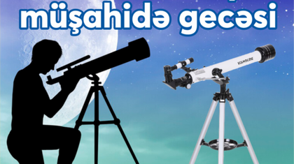 Teleskopla ayı müşahidə gecəsi keçirildi
