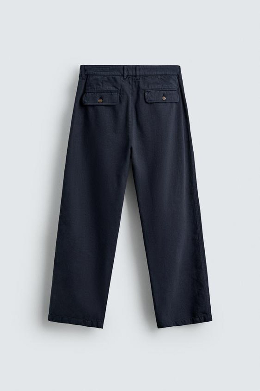 ZARA БРЮКИ STRAIGHT FIT С ЭФФЕКТОМ ПОТЕРТОСТИ, СИНИЙ