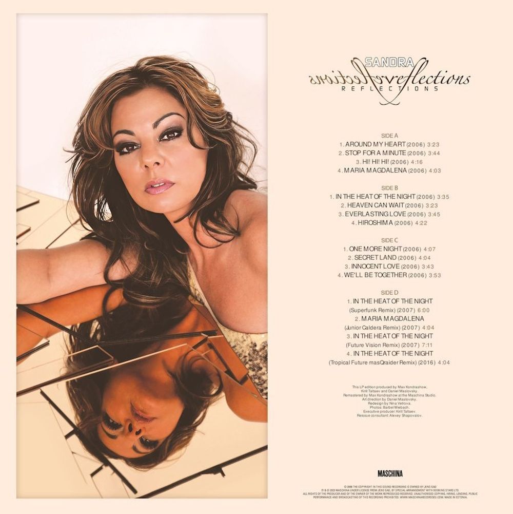 Sandra - "Reflections" (2006/2023) (2LP Orange Vinyl) Новая запечатанная пластинка. Сандра. Коллекционное издание на прозрачном оранжевом 200 гр. виниле.