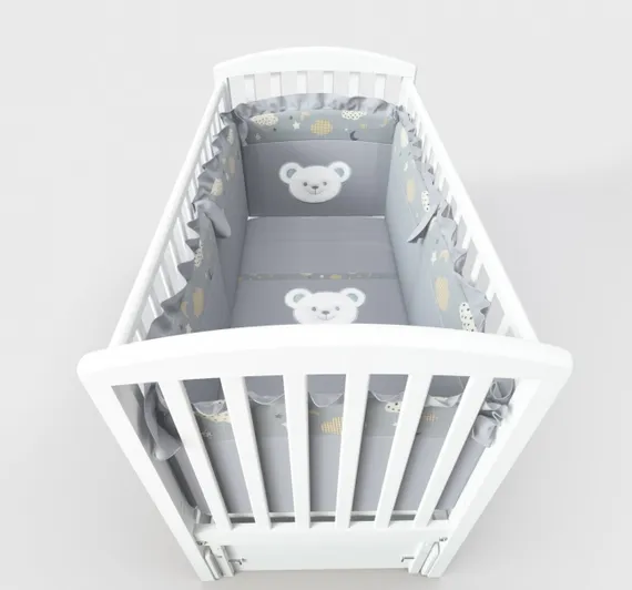 Набор в кровать для новорожденных Lollycottons Deni, Серый