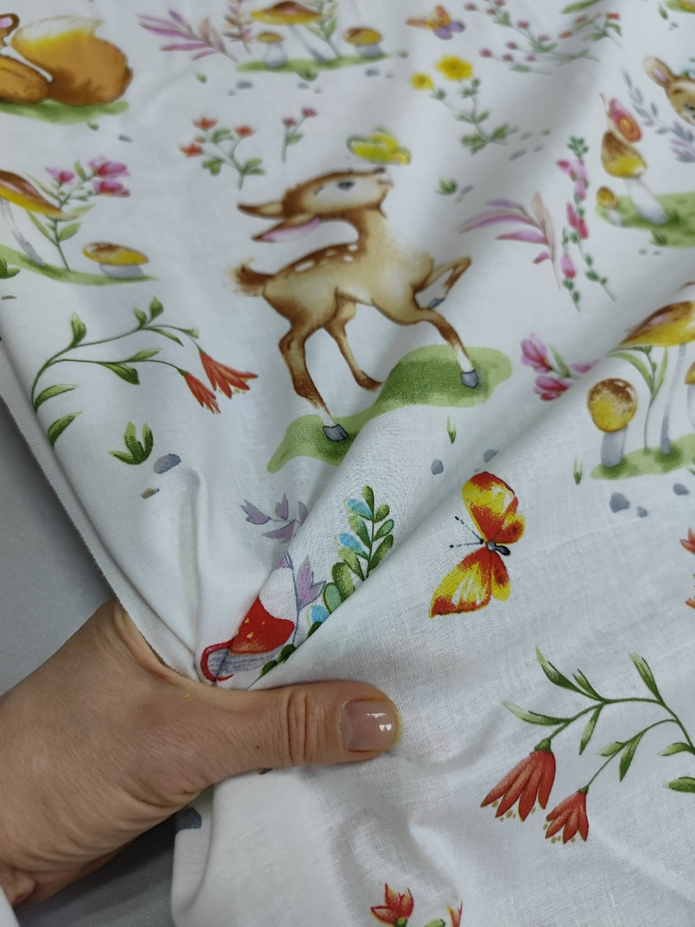 Поплин / Лесные друзья основа