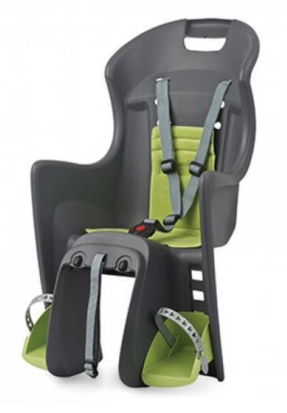 Детское кресло заднее Polisport BOODIE RMS крепление на багажник, dark grey/green