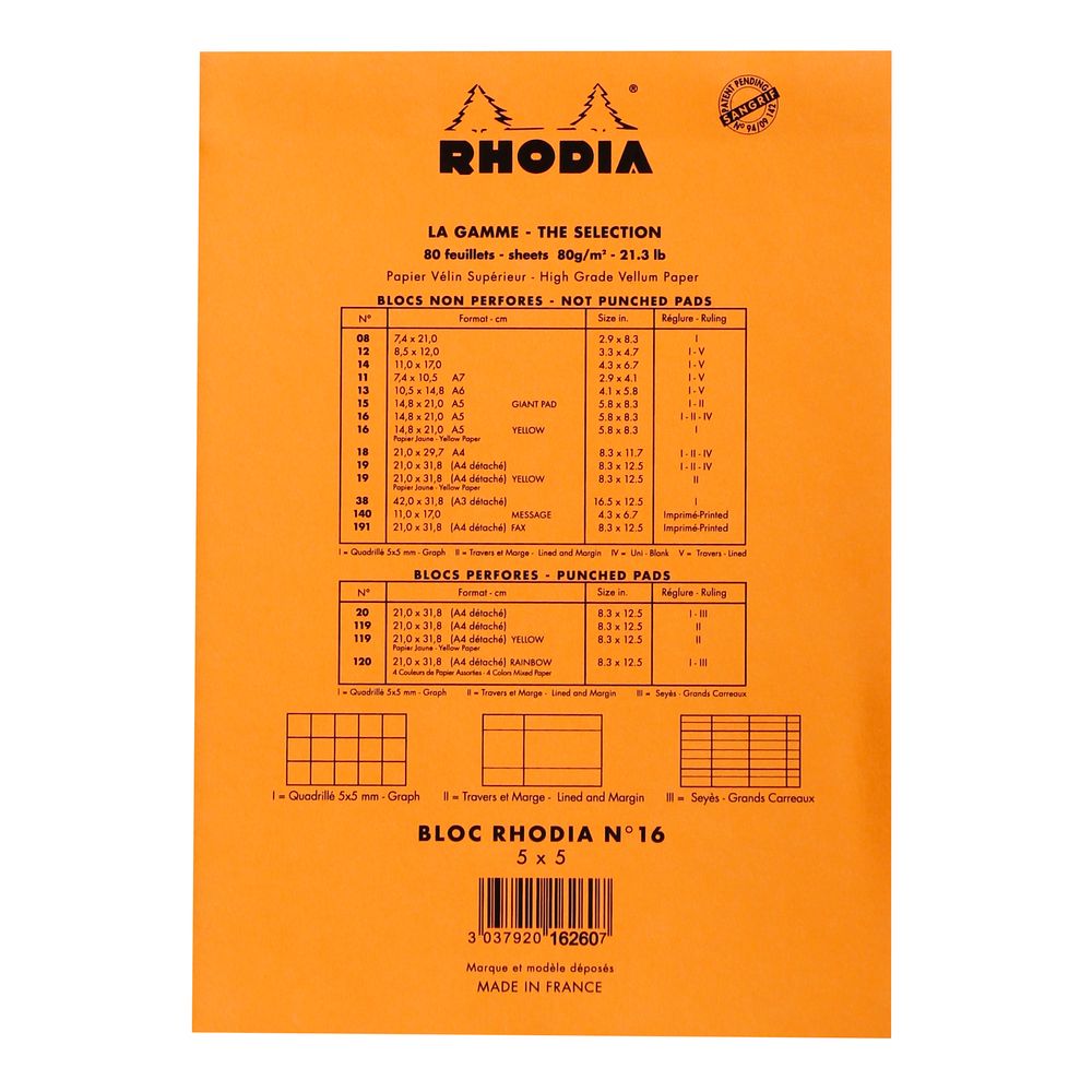 Блокнот Rhodia Basics YELLOW №16 A5 оранжевый (16260C) 3
