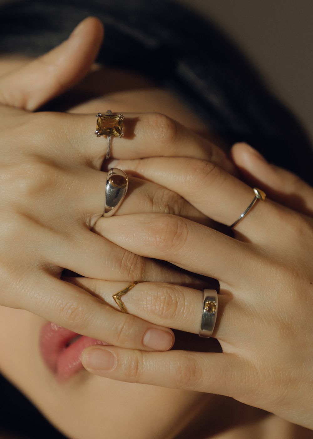 Кольцо Crystal Round с цитрином