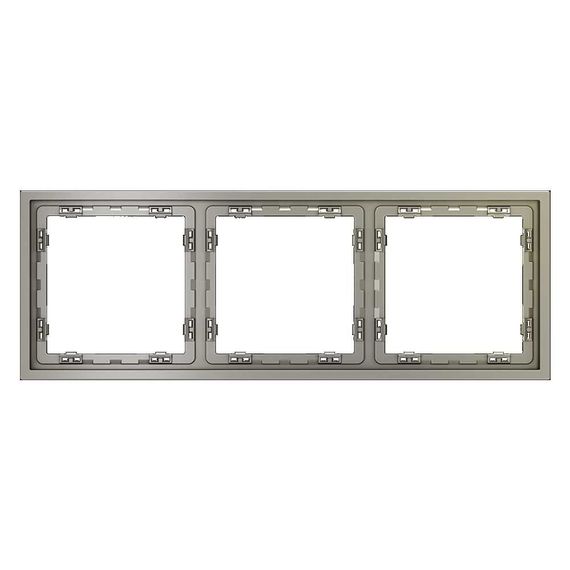 Рамка пластиковая Voltum S70 на 3 поста, (шелк) VLS100304
