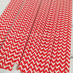 Трубочки бумажные "красный зигзаг"