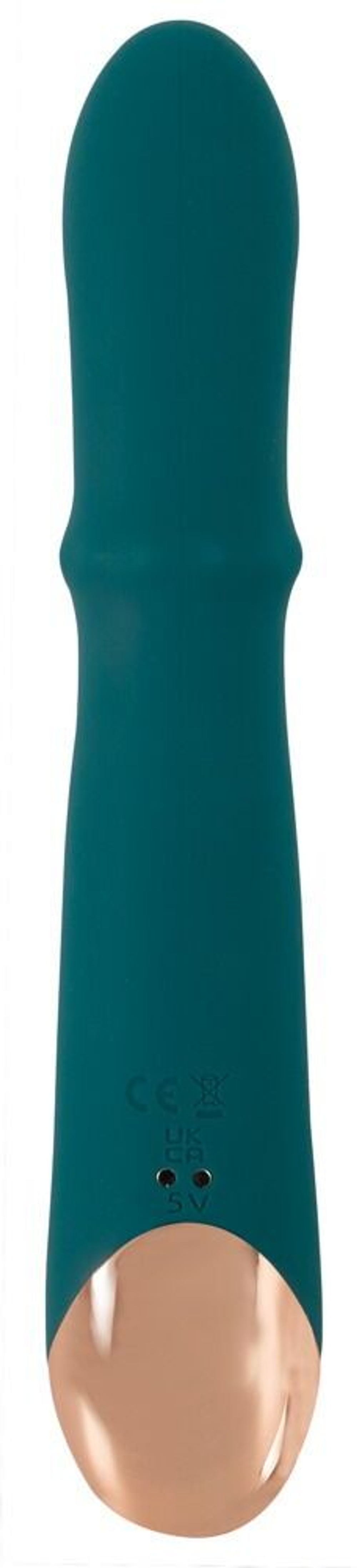 Зеленый вибратор-кролик с подвижным кольцом Thumping Rabbit Vibrator - 22,7 см. (Цвет: зеленый)