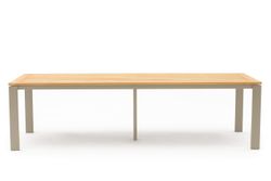 Lyon-Andy 220B+6N2R, комплект обеденной мебели бежевый/натуральный, алюминий/тик