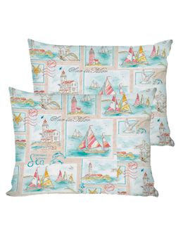 Постельное белье перкаль Сказка "Витамин Sea" евро Наволочка 50х70 см 2 шт Простынь на резинке 180x200 см Пододеяльник 200x215 см