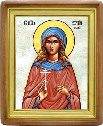 Иустина Меланич святая мученица. Икона на холсте.
