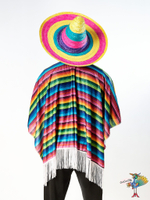 шляпа Сомбреро цветная, 48 х 20 см, солома