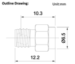 LT-MT2-40-2.92-S-F, Коаксиальная согласованная нагрузка, 40ГГц, 2.92 Female, 2 Вт