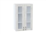 Шкаф верхний с 2-мя остекленными дверцами Лофт